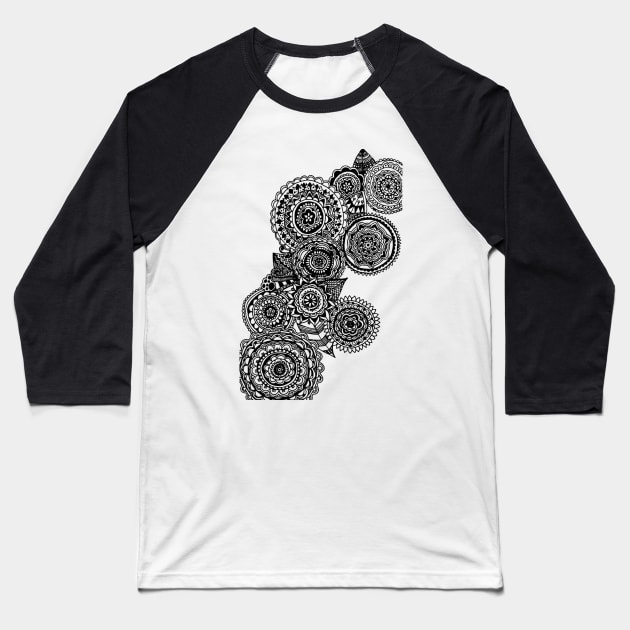 Mandalas Baseball T-Shirt by lizzyad